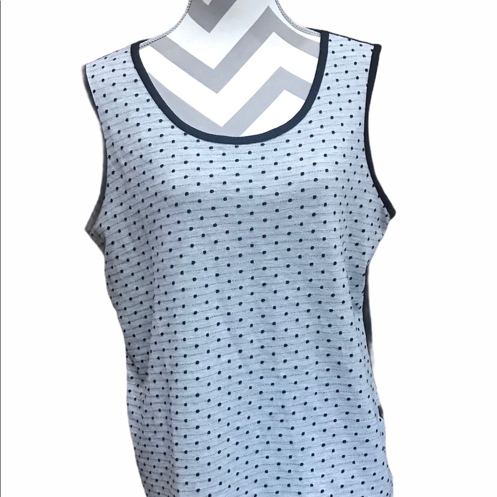 Coldwater Creek Black/Gray Sleeveless Tank Top -